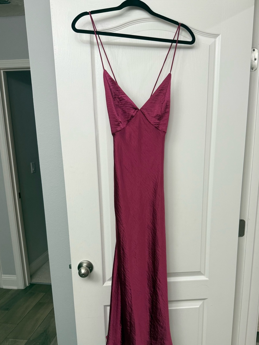 DISSH Satin Slip Dress in Deep Berry. NWT